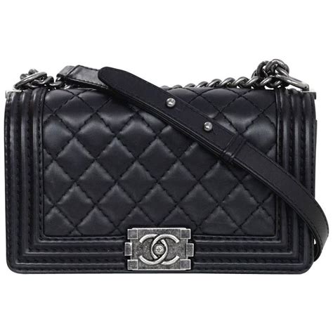 chanel boy bag calfskin|small black quilted chanel bag.